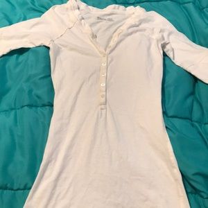 White half sleeve Mossimo Henley